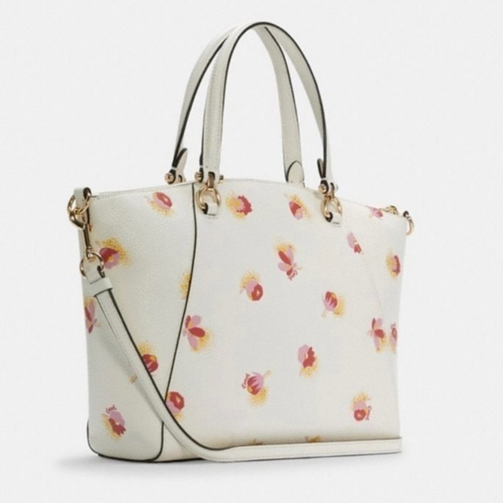 COACH White Floral Handbag NEW - Picture 10 of 11
